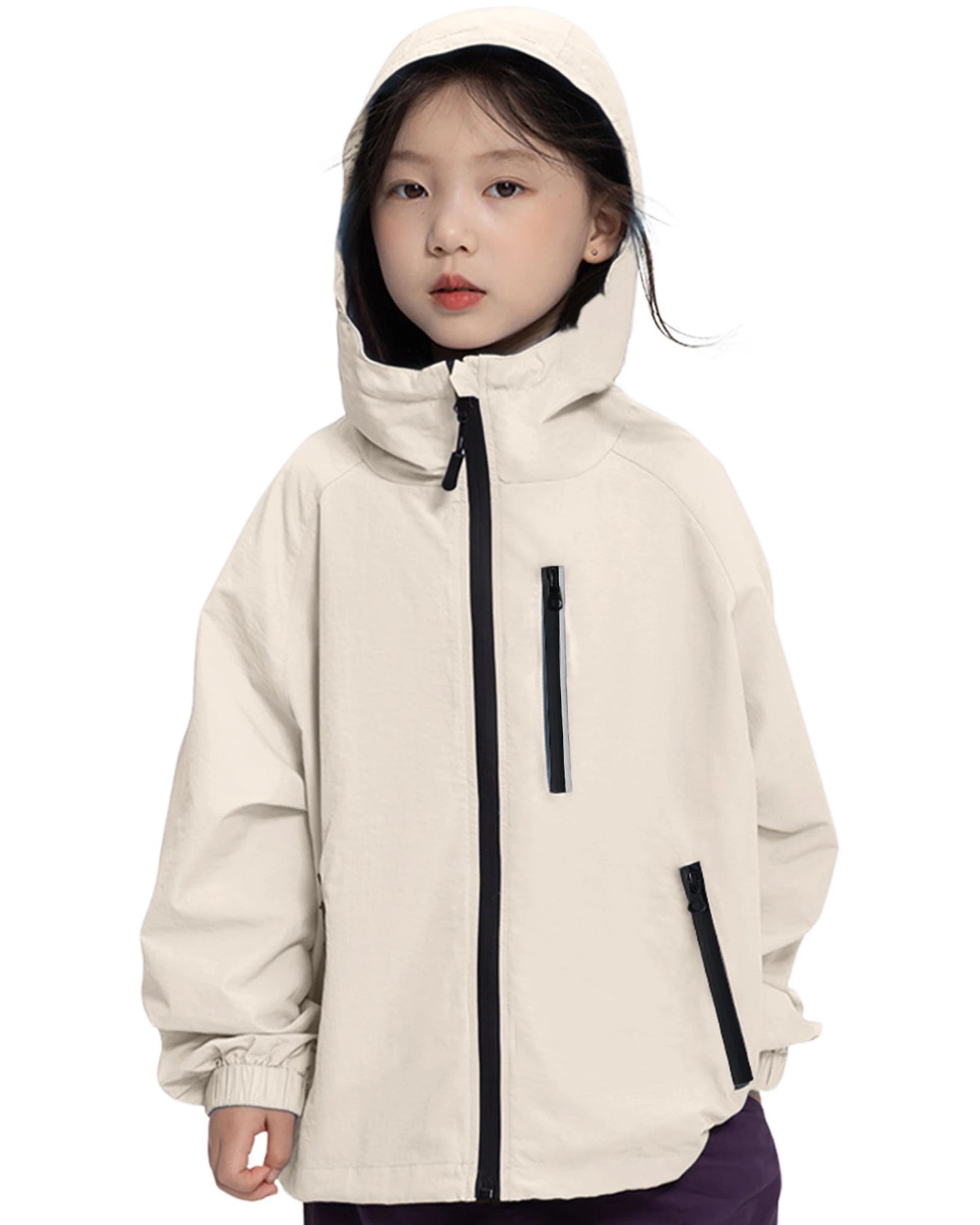 Lolanta Girls Waterproof Hooded Jacket Lightweight Raincoats for Kids Boys Windbreaker Outdoor Rain Jacket 7-15Years