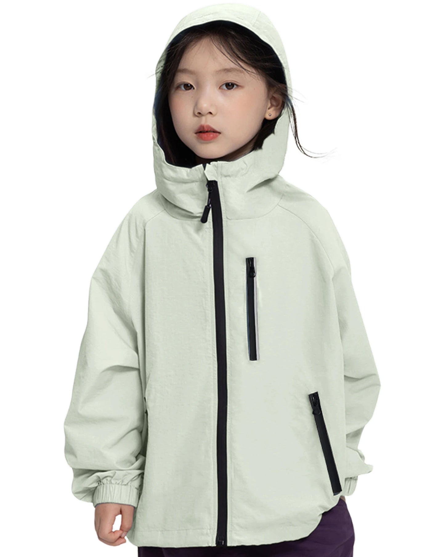 Lolanta Girls Waterproof Hooded Jacket Lightweight Raincoats for Kids Boys Windbreaker Outdoor Rain Jacket 7-15Years