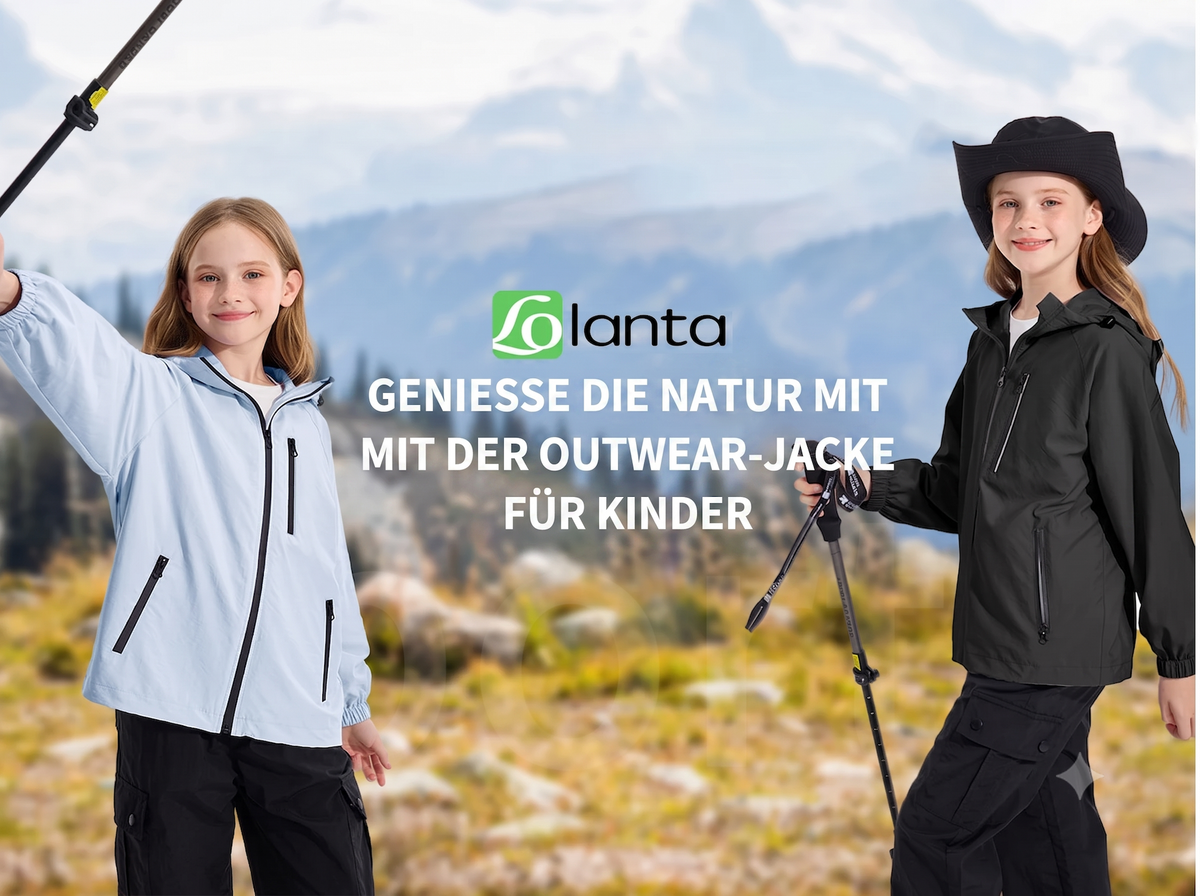 Lolanta Girls Waterproof Hooded Jacket Lightweight Raincoats for Kids Boys Windbreaker Outdoor Rain Jacket 7-15Years