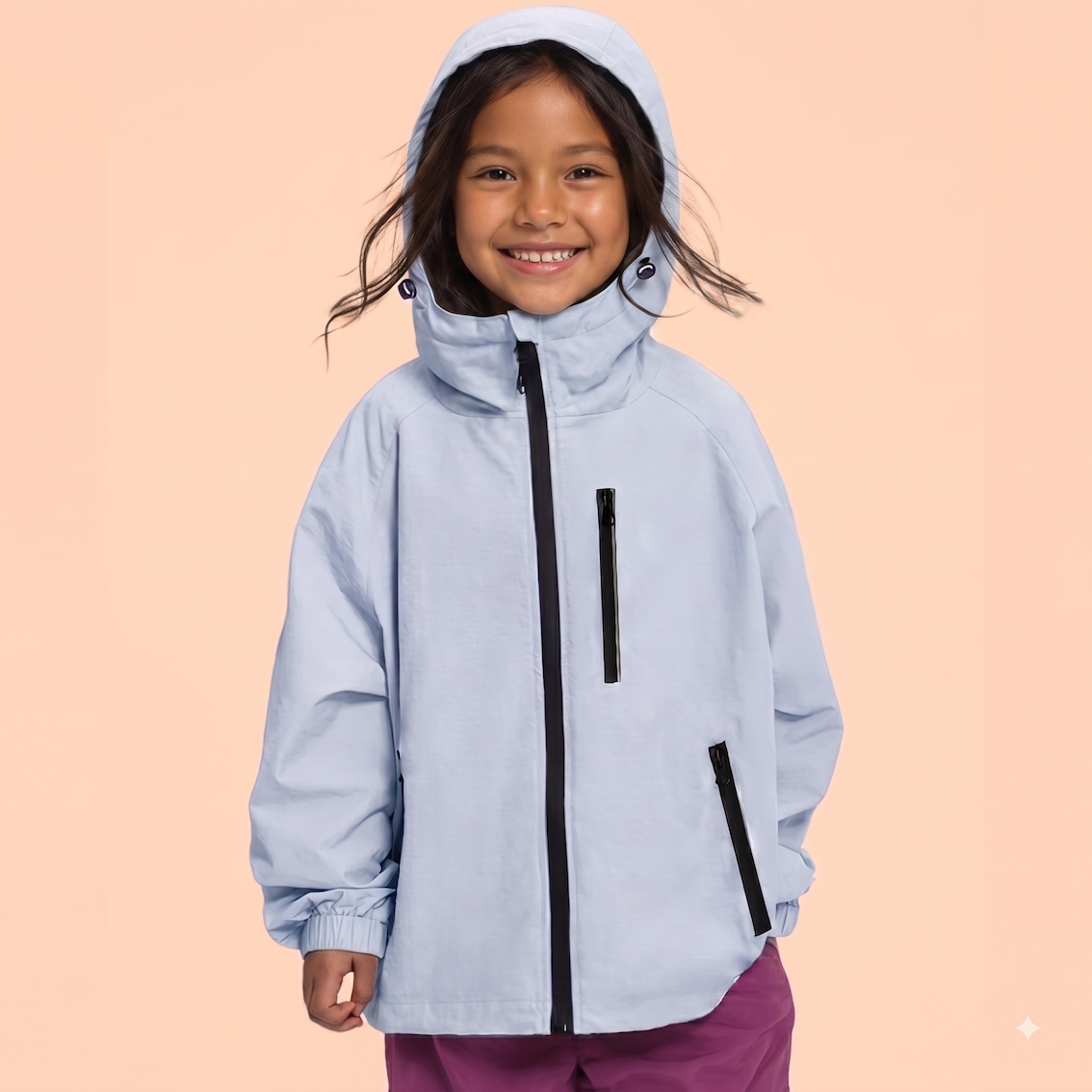 Lolanta Regenjacke für Kinder, Atmungsaktiv, Wasserabweisend mit Kapuze