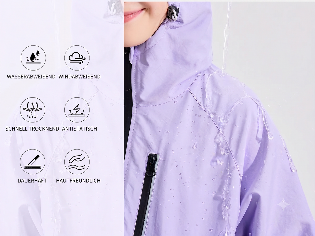 Lolanta Girls Waterproof Hooded Jacket Lightweight Raincoats for Kids Boys Windbreaker Outdoor Rain Jacket 7-15Years