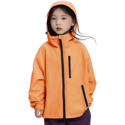 Lolanta Girls Waterproof Hooded Jacket Lightweight Raincoats for Kids Boys Windbreaker Outdoor Rain Jacket 7-15Years