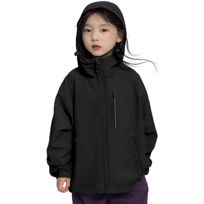 Lolanta Girls Waterproof Hooded Jacket Lightweight Raincoats for Kids Boys Windbreaker Outdoor Rain Jacket 7-15Years