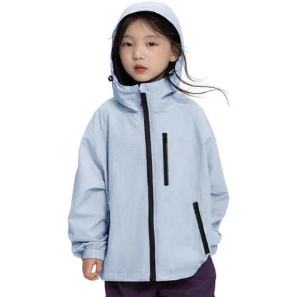 Lolanta Girls Waterproof Hooded Jacket Lightweight Raincoats for Kids Boys Windbreaker Outdoor Rain Jacket 7-15Years