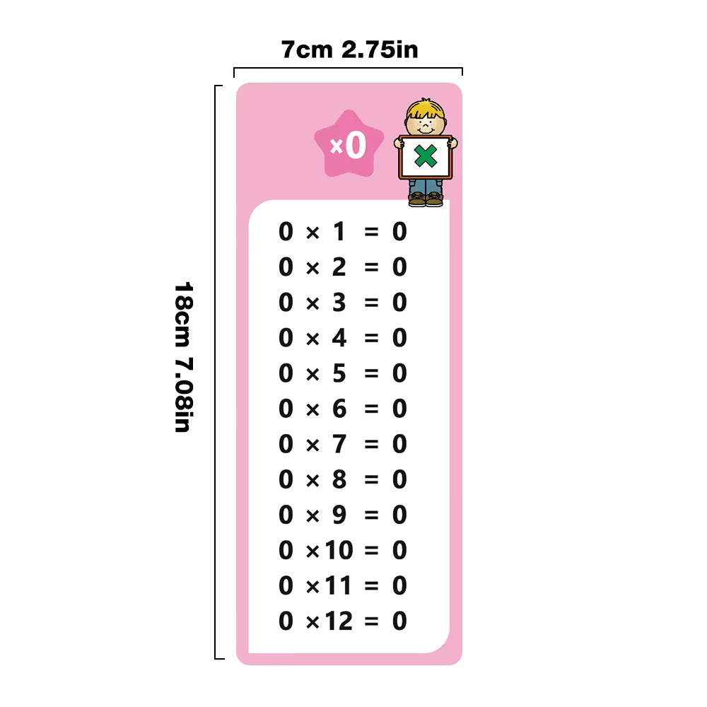 0-12 Multiplication Charts, Times Table Cards, Self Check Math Learning Tool, Montessori Mathematical Training, Teaching Aids